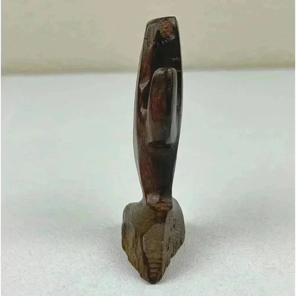 Handcarved Ironwood Saguaro Cactus Figurine Sculpture 2" Tall Mini Small Brown - Picture 5 of 10